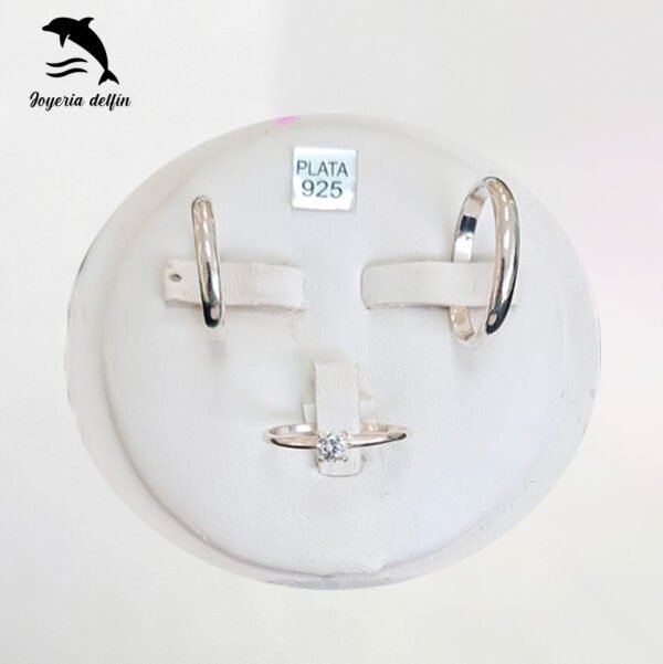 Alianza de Plata con Cintillo 3mm