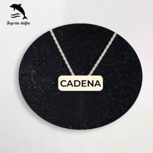 Cadena de plata turbillon por 40 cm
