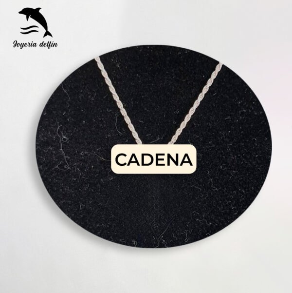 Cadena de plata turbillon por 40 cm