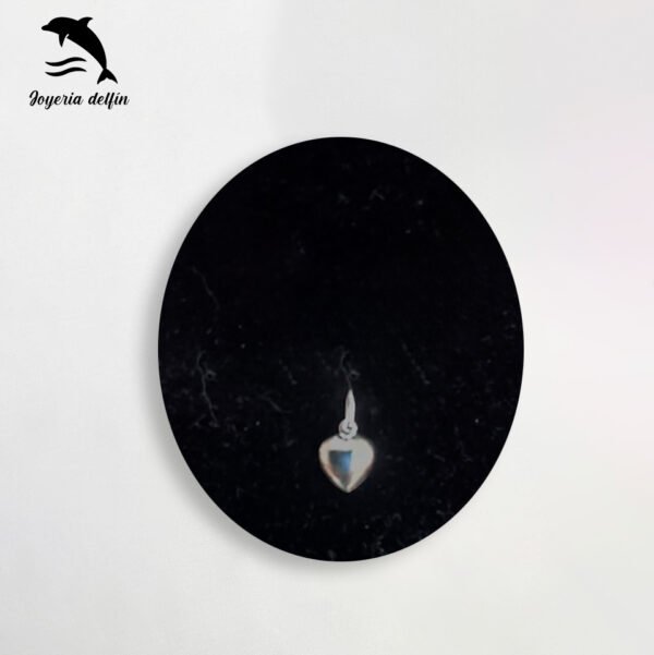 Corazon plata 2cm inflado