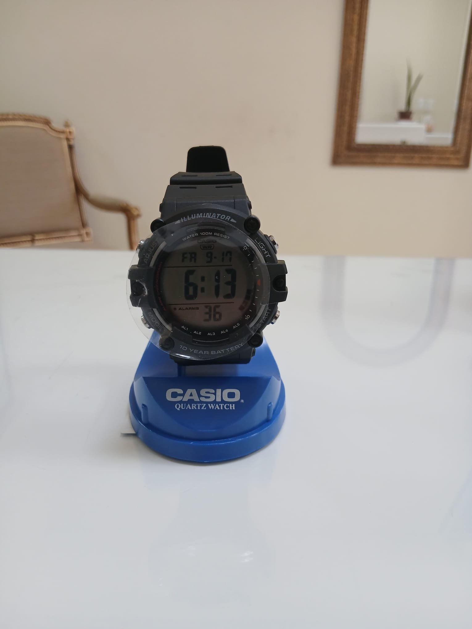 Reloj digital deportivo Casio AE-1500WH-1AVDF para hombre en resina color negro con pantalla grande de alta visibilidad.